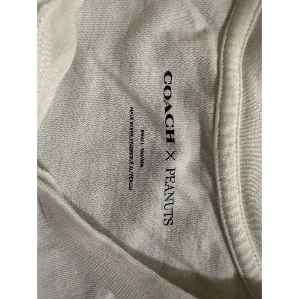 Coach T-shirt x PEANUTS SNOOPY SIGNATURE Small COTTON White